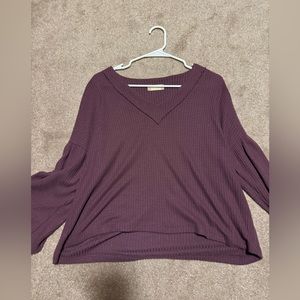 Altar’d State Plum Longsleeve Knit Top